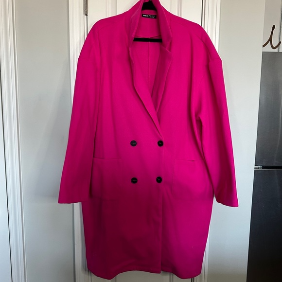 SHEIN Double Breasted Lapel Collar Overcoat - Picture 2 of 12